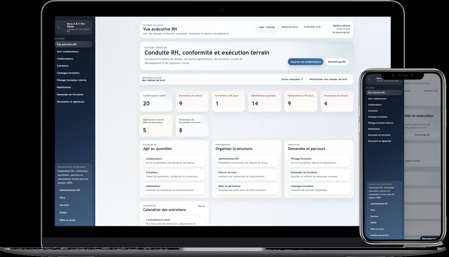 Dashboard métier pour piloter des données et des processus