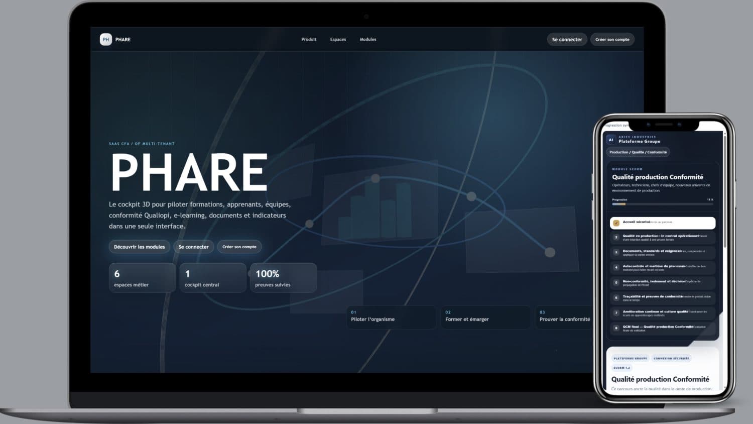 Interface PHARE LMS et CRM évolutive